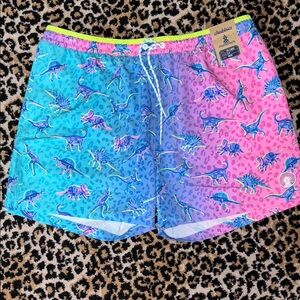 NWT Chubbies dinosaur swim trunks XXL